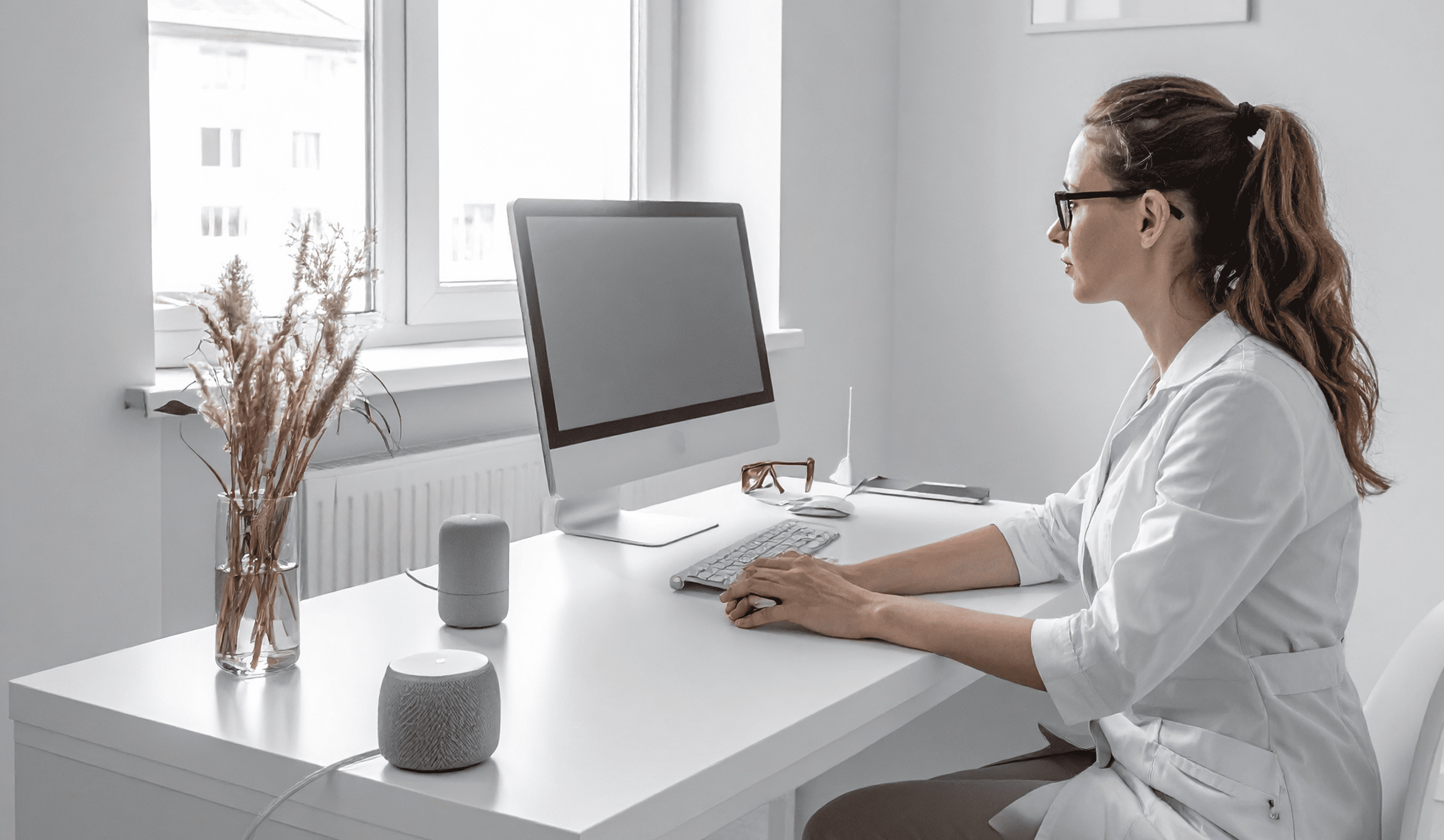 Médcin qui utilise Mediris AI Médcin qui travaille avec le DMI Mediris Specialsit avec le Mediris AI assistant